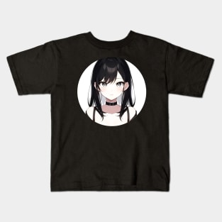 cute anime girl portrait Kids T-Shirt